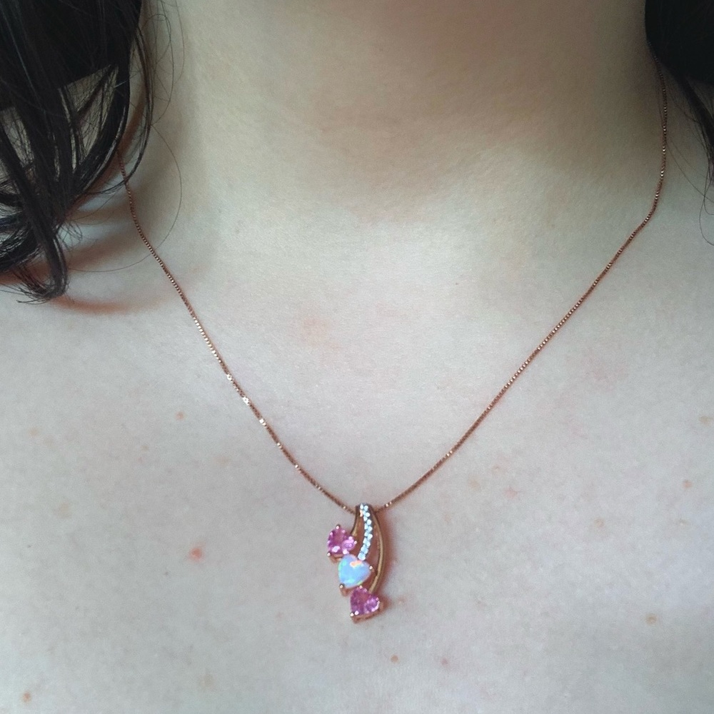 Rosegold necklace with heart pendant
